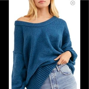 Free People Brookside Tunic in Halcyon Blue. XS